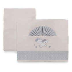set lenzuola italbaby completo unicorn per lettino parure grigio