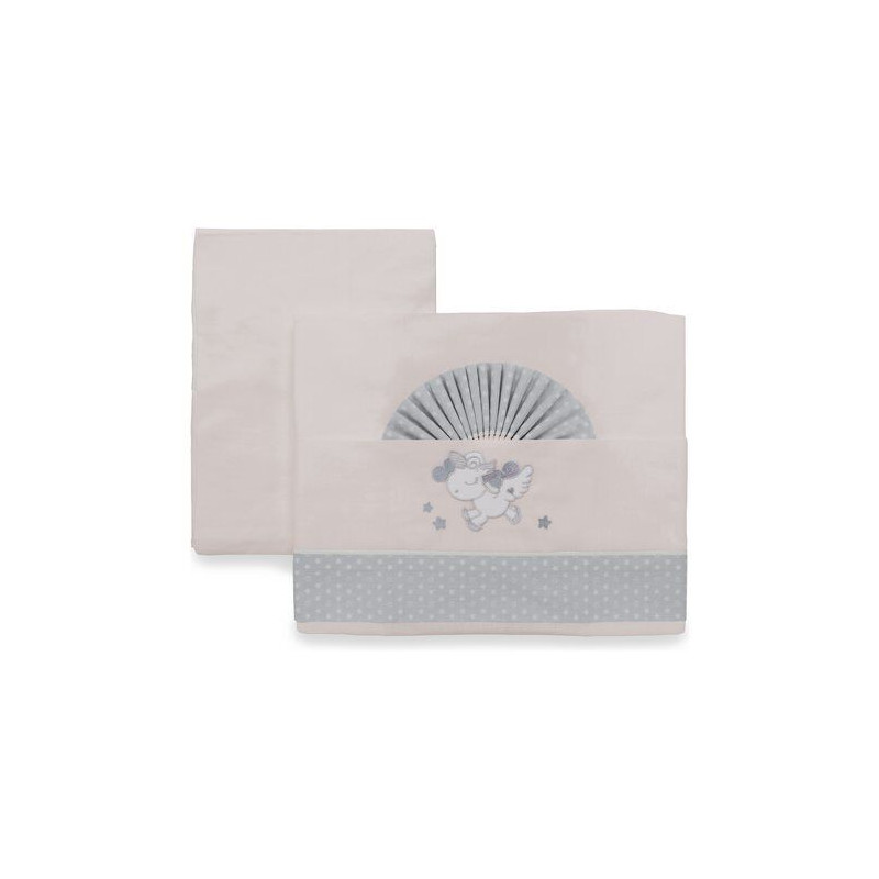 set lenzuola italbaby completo unicorn per lettino parure grigio