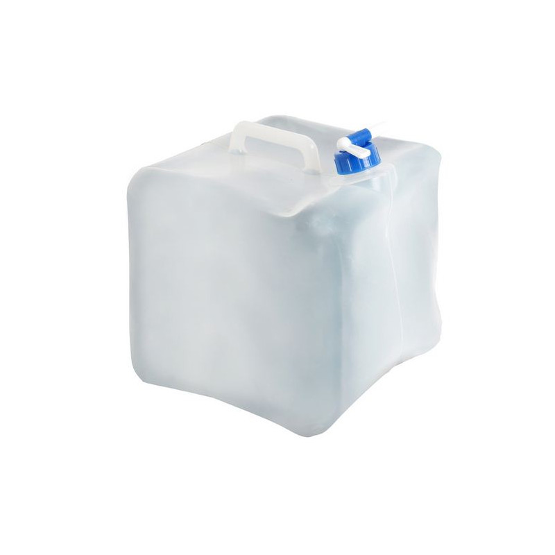 tanica brunner in plastica pieghevole con rubinetto 15l semitrasparente
