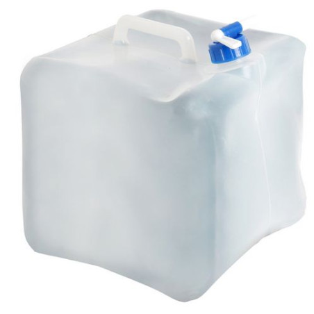 tanica brunner in plastica pieghevole con rubinetto 15l semitrasparente