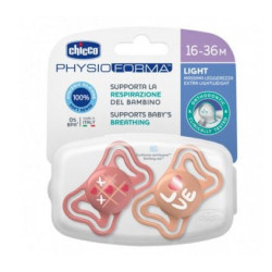 ciuccio chicco physioforma light 2pz silicone rosa