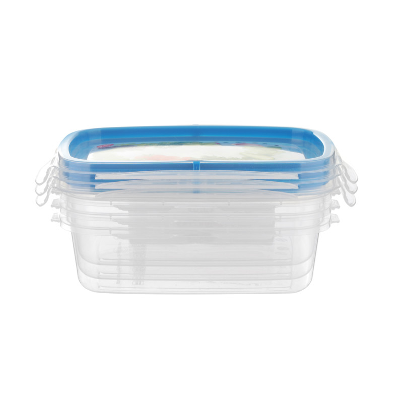 set contenitori alimenti snips 000869 trasparente e blu