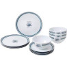 set piatti campeggio brunner 0830148n c6t midday bluebay bianco e