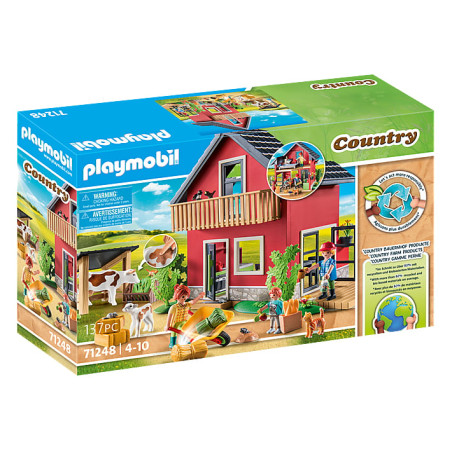 gioco da costruzione playmobil casale di campagna con spazio esterno