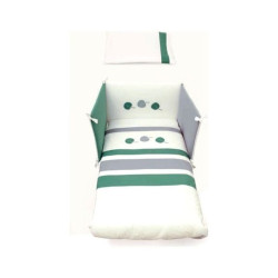 piumone lettino pali astrid per la culla in poliestere bianco/verde