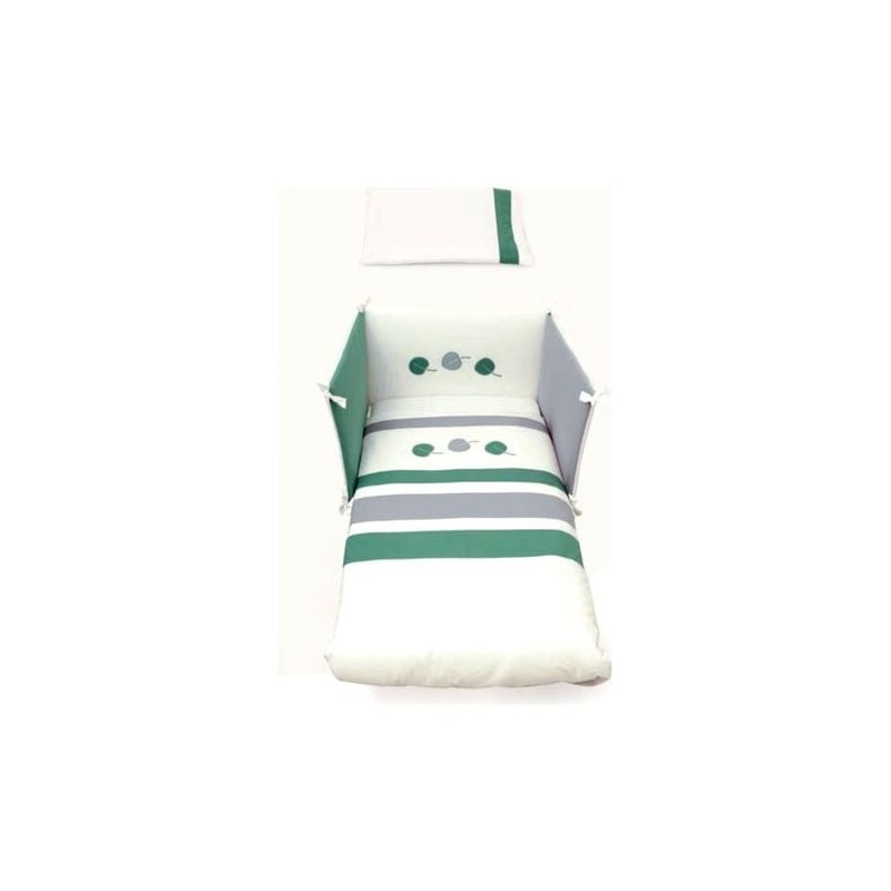 piumone lettino pali astrid per la culla in poliestere bianco/verde