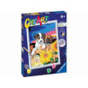 gioco creativo pittura ravensburger creart cagnolini con girasoli