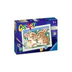 gioco creativo pitturia ravensburger teneri coniglietti multicolore