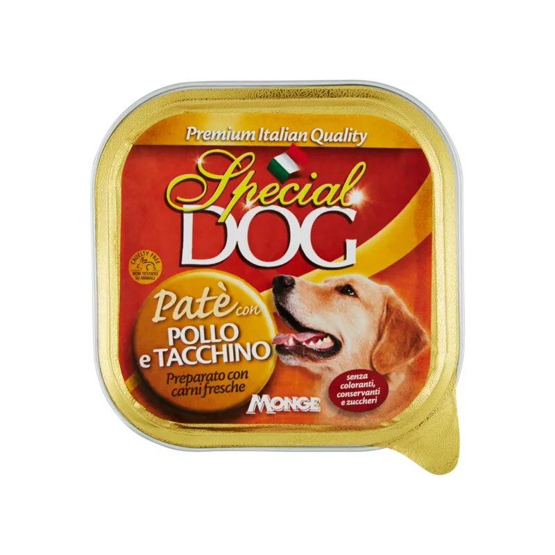 pate' monge con pollo/tacchino 0024 speciale per cane 300g