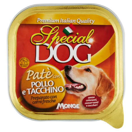 pate' monge con pollo/tacchino 0024 speciale per cane 300g