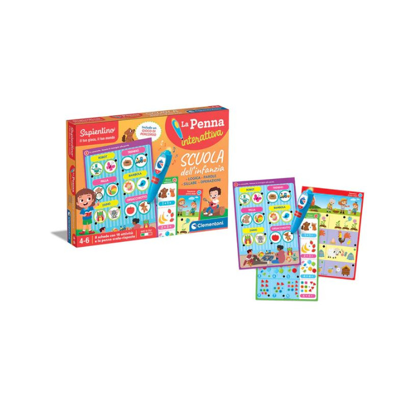 penna clementoni parole logica primo operazio multicolore [16749]