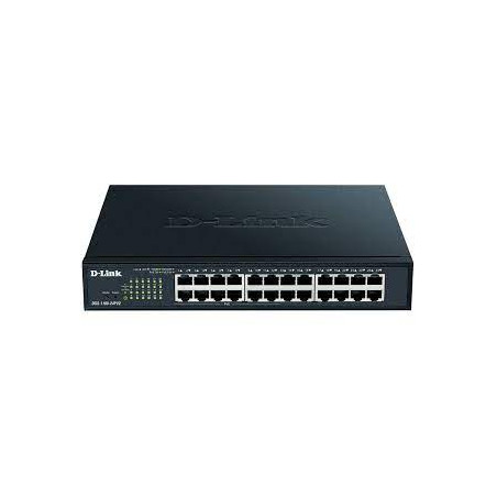 switch d-link poe/ge/sma/24 12x poe+, poe-budget 100w 24-porte