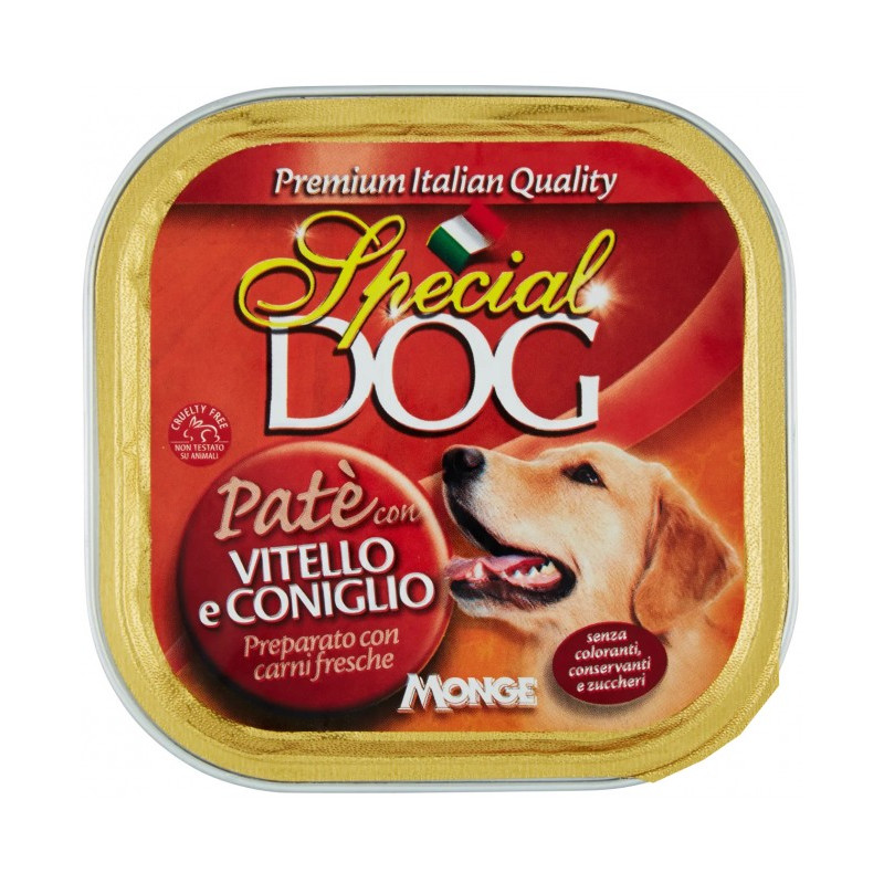 mangime monge special dog pate' con vitello e coniglio 300g [m000239]