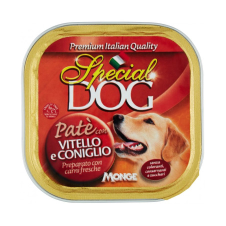 mangime monge special dog pate' con vitello e coniglio 300g [m000239]