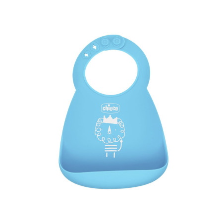 bavaglino chicco in silicone facile da arrotolare 6 mesi+ 1pz azzurro
