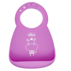 bavaglino chicco in silicone facile da arrotolare 6 mesi+ 1pz rosa