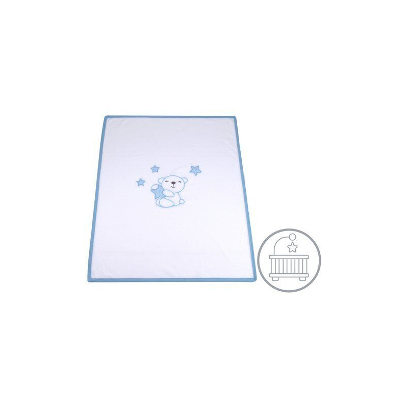 copriletto baby idea pillaz in pile autunno e inverno 1.45x1.1m/azzurro