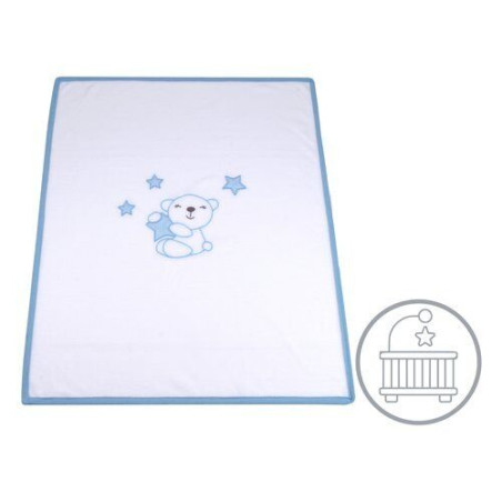 copriletto baby idea pillaz in pile autunno e inverno 1.45x1.1m/azzurro