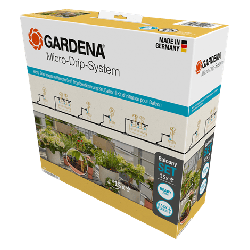 set microirrigatore gardena a microgoccia 15 piante 1/2" nero/grigio