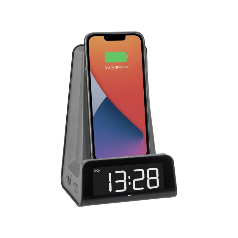sveglia digitale tfa iconcharge con stazione di ricarica ad induzione