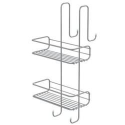 mensola gedy per parete doccia tito 2 vassoi rettangolari cromo