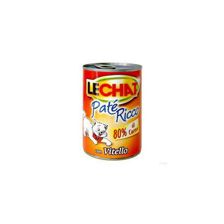 mangime umido monge lechat pate' ricco con vitello 400g