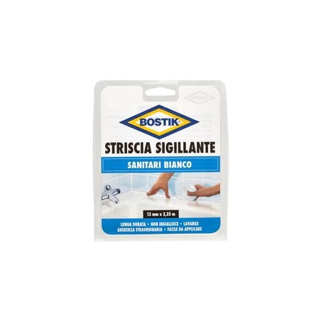 striscia sigillante uhu bostik per sanitari 3.35mx22mm bianco [d1803]