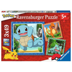 puzzle ravensburger pokemon 3x49pz multicolore [wzrvpt0ud005586]