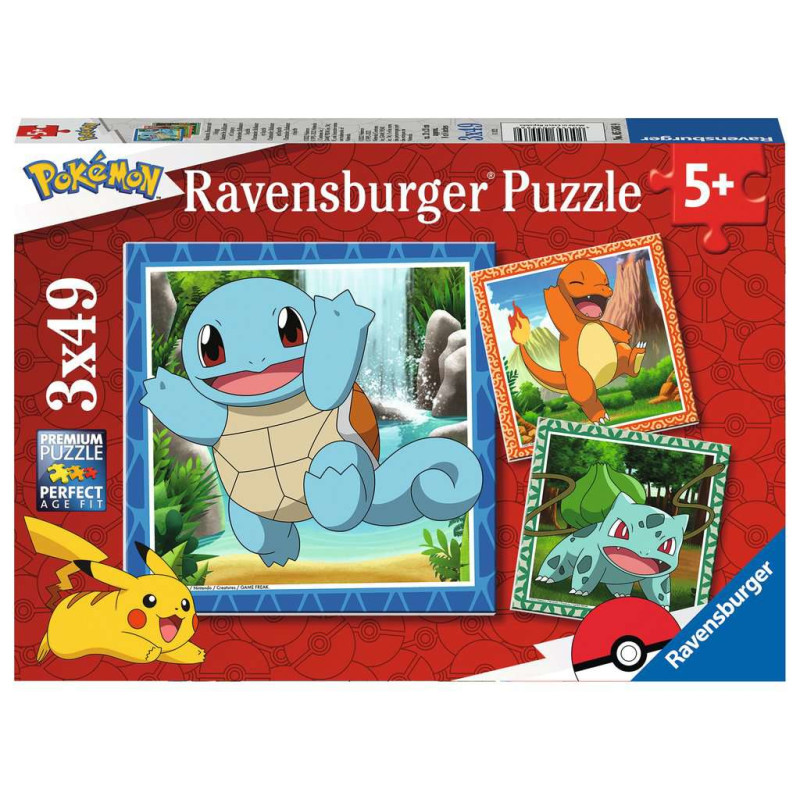 puzzle ravensburger pokemon 3x49pz multicolore [wzrvpt0ud005586]