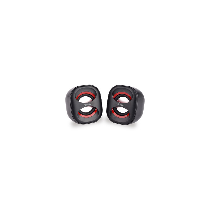 mini altoparlante equip usb jack da 3.5mm nero/rosso [245331]