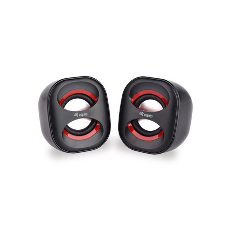 mini altoparlante equip usb jack da 3.5mm nero/rosso [245331]