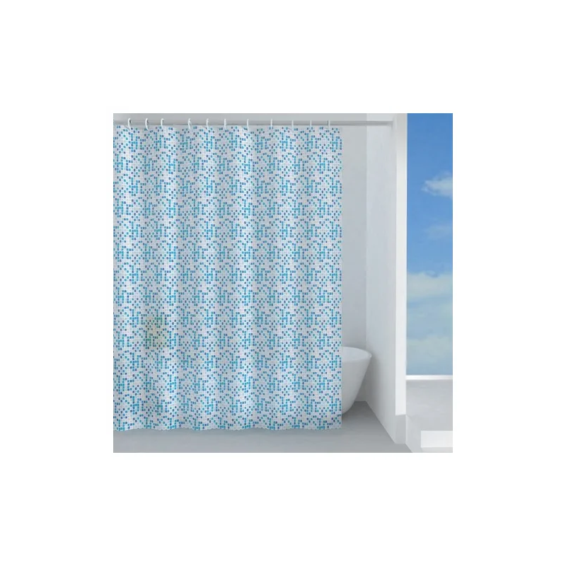 tenda doccia gedy pvc vinile peva g-pool pvc 200x120x0.1cm azzurro