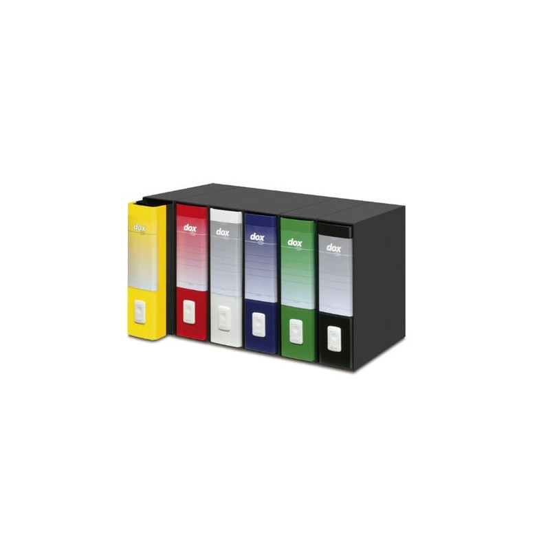 Registratore a leva dox 1 giallo dorso 8cm formato commerciale [d26106]