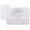 set lenzuola italbaby 015.3010-0201 per culla 3pz rosa
