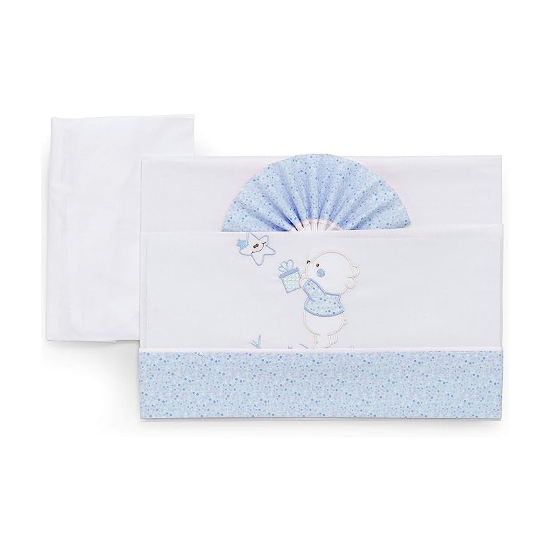set lenzuola italbaby 015.3010-0102 per carrozzina bear 3pz azzurro
