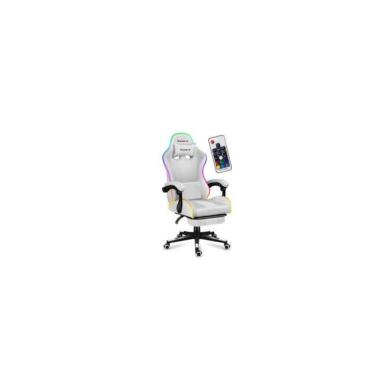 sedia gaming huzaro force 4.7 rgb bianco [hz-force 4.7 rgb white]