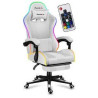 sedia gaming huzaro force 4.7 rgb bianco [hz-force 4.7 rgb white]
