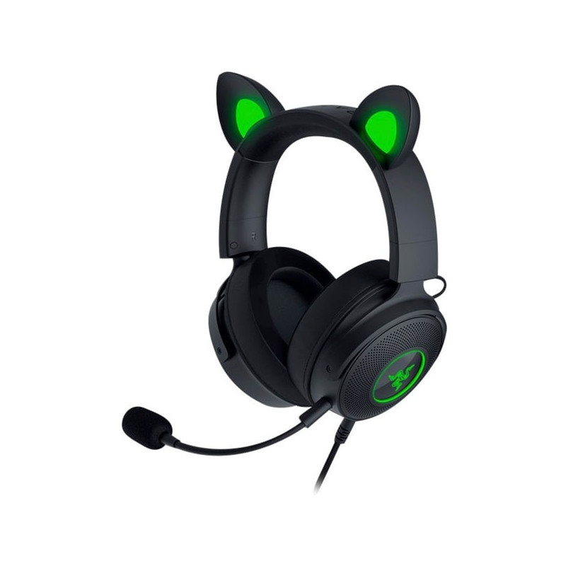 cuffie kraken kitty v2 pro rgb da gioco razer cablato nero [rz04-04510100-r3m1]
