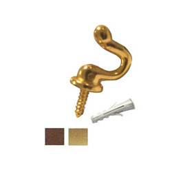 Gancio sagomato mm 22 bronzato