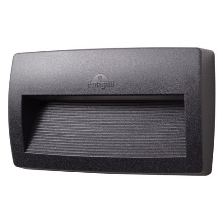 applique fumagalli lorenza 270 a led 10.5w 4000k ip55 nero