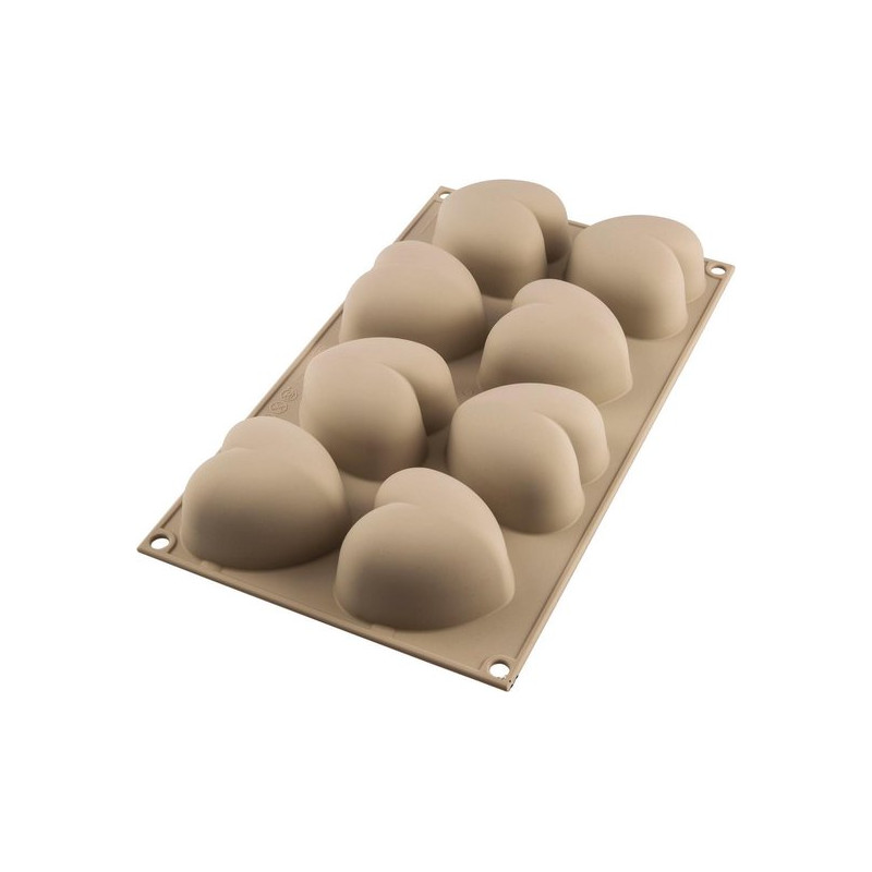 stampi cuoricini silikomart s3d26186 3d cuore 8 forme crema [s3d26186]