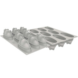 stampo silikomart s3d26394 3d petalo 8 forme grigio [s3d26394]
