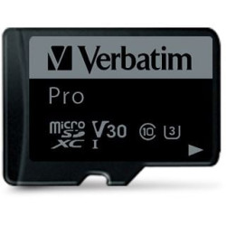 scheda microsdxc verbatim pro u3 class 10 uhs-i u3 256gb v30