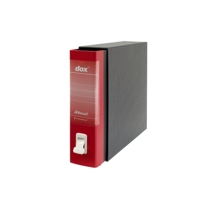 Registratore a leva dox 1 rosso dorso 8cm formato commerciale [d26111]