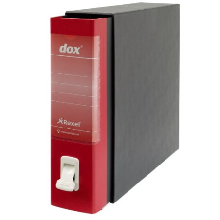 Registratore a leva dox 1 rosso dorso 8cm formato commerciale [d26111]