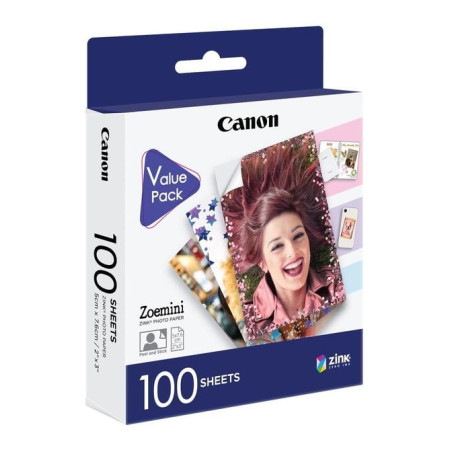 carta fotografica canon zink zp-2030 5x7.5cm 100 fogli [6135c003]