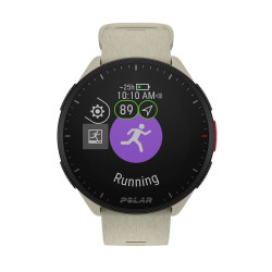 smartwatch polar pacer 20mm beige/bianco