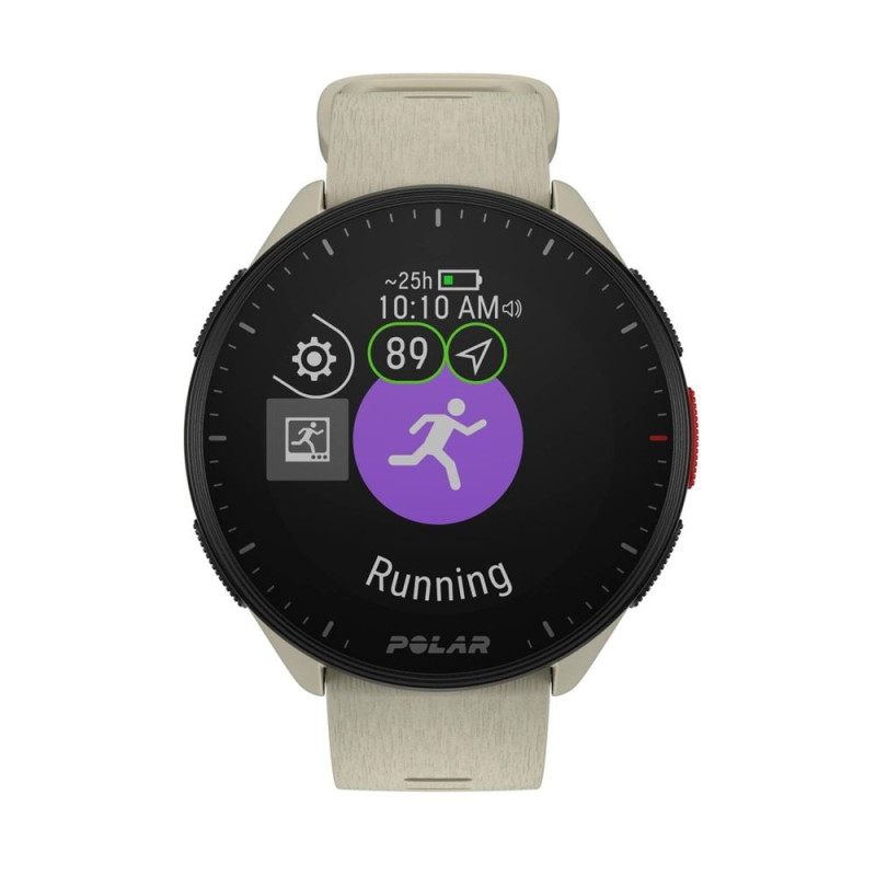 smartwatch polar pacer 20mm beige/bianco