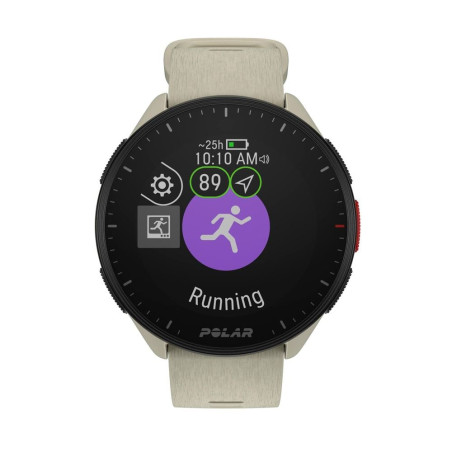 smartwatch polar pacer 20mm beige/bianco