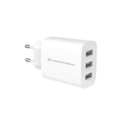 alimentatore da rete conceptronic 3xusb-a 5v bianco [althea13w]